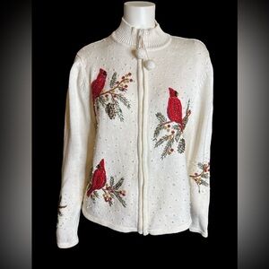 Ms.Lee Christmas sweater sequins & embroidered